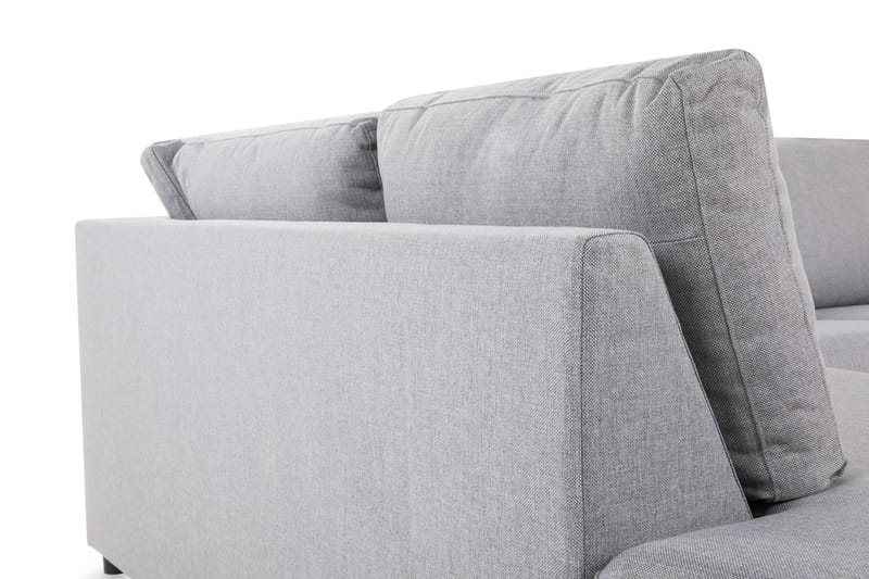 Crazy 3-seters Venstrevendt L-formet Sjeselongsofa i Stoff - Grå - Møbler - Sofaer - Sofaer med sjeselong - 2 seters sofa med divan