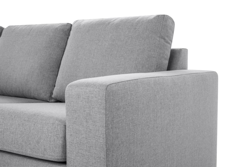 Crazy 3-seters Venstrevendt L-formet Sjeselongsofa i Stoff - Grå - Møbler - Sofaer - Sofaer med sjeselong - 2 seters sofa med divan