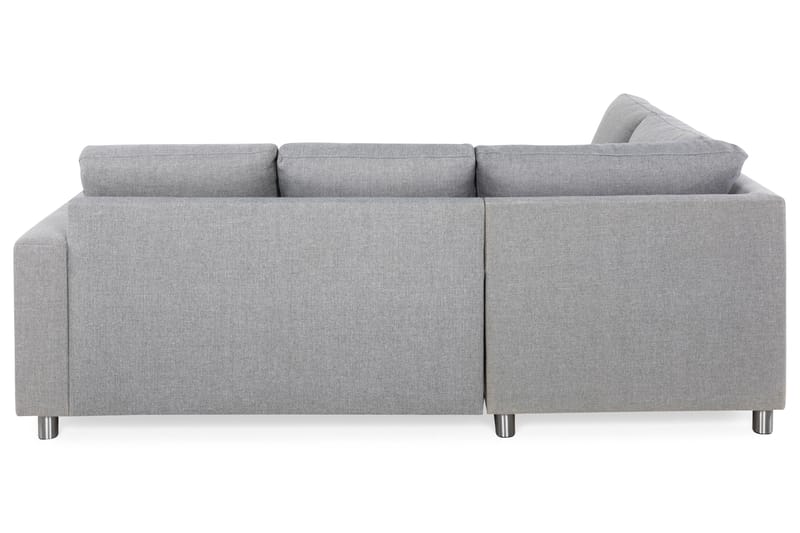 Crazy 3-seters Venstrevendt L-formet Sjeselongsofa i Stoff - Grå - Møbler - Sofaer - Sofaer med sjeselong - 2 seters sofa med divan