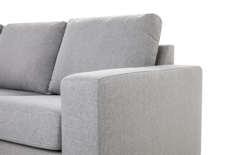 Crazy 3-seters Venstrevendt L-formet Sjeselongsofa i Stoff - Grå - Møbler - Sofaer - Sofaer med sjeselong - 2 seters sofa med divan