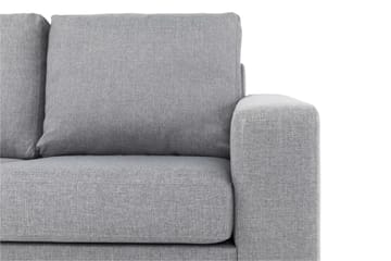 Crazy 3-seters Venstrevendt L-formet Sjeselongsofa i Stoff - Grå - Møbler - Sofaer - Sofaer med sjeselong - 2 seters sofa med divan