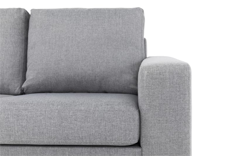 Crazy 3-seters Venstrevendt L-formet Sjeselongsofa i Stoff - Grå - Møbler - Sofaer - Sofaer med sjeselong - 2 seters sofa med divan