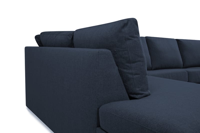 Crazy 3-seters Venstrevendt L-formet Sjeselongsofa i Stoff - Mørkeblå - Møbler - Sofaer - Sofaer med sjeselong - 3 seters sofa med divan