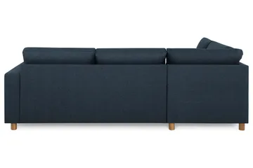 Crazy 3-seters Venstrevendt L-formet Sjeselongsofa i Stoff - Mørkeblå - Møbler - Sofaer - Sofaer med sjeselong - 3 seters sofa med divan