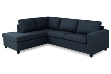 Crazy 3-seters Venstrevendt L-formet Sjeselongsofa i Stoff - Mørkeblå - Møbler - Sofaer - Sofaer med sjeselong - 3 seters sofa med divan