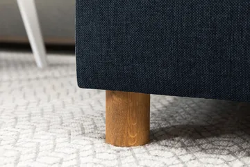 Crazy 3-seters Venstrevendt L-formet Sjeselongsofa i Stoff - Mørkeblå - Møbler - Sofaer - Sofaer med sjeselong - 3 seters sofa med divan