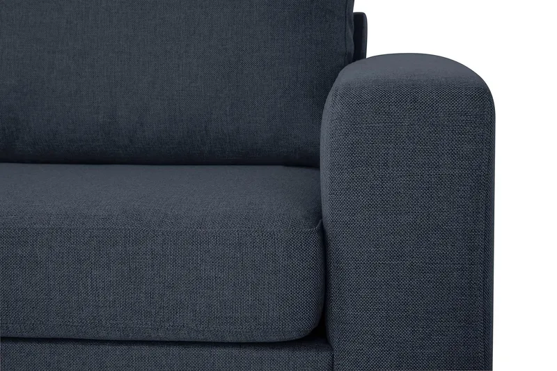 Crazy 3-seters Venstrevendt L-formet Sjeselongsofa i Stoff - Mørkeblå - Møbler - Sofaer - Sofaer med sjeselong - 3 seters sofa med divan