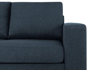Crazy 3-seters Venstrevendt L-formet Sjeselongsofa i Stoff - Mørkeblå - Møbler - Sofaer - Sofaer med sjeselong - 3 seters sofa med divan