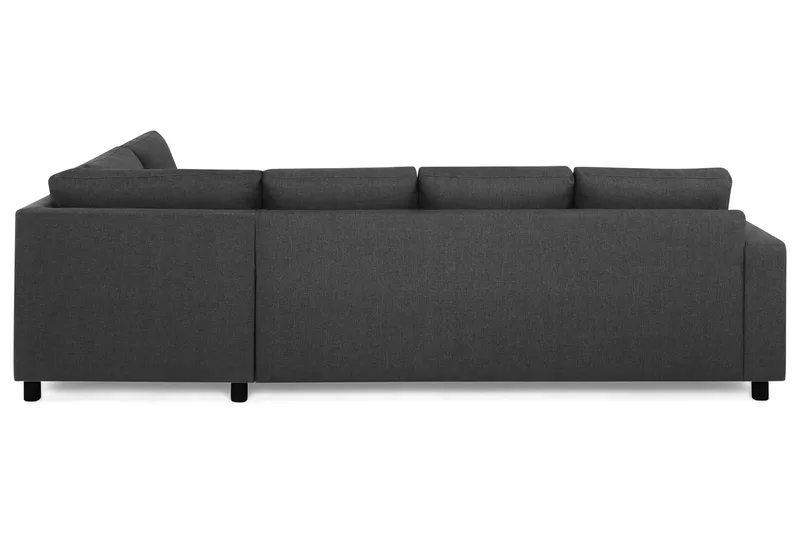 Crazy 4-seters Høyrevendt L-formet Sjeselongsofa i Stoff - Antrasitt - Møbler - Sofaer - Sofaer med sjeselong - 3 seters sofa med divan