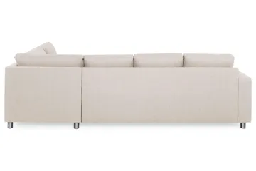 Crazy 4-seters Høyrevendt L-formet Sjeselongsofa i Stoff - Beige - Møbler - Sofaer - Sofaer med sjeselong - 3 seters sofa med divan