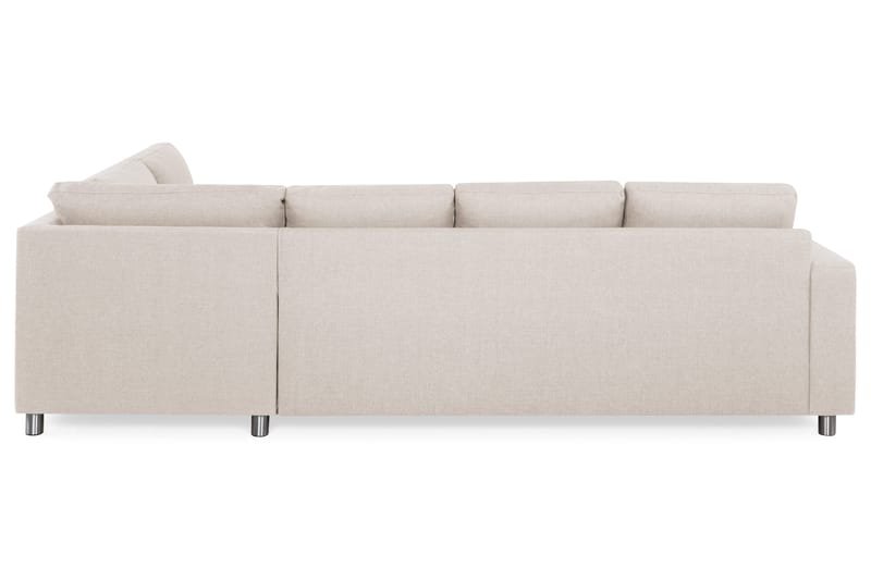 Crazy 4-seters Høyrevendt L-formet Sjeselongsofa i Stoff - Beige - Møbler - Sofaer - Sofaer med sjeselong - 3 seters sofa med divan