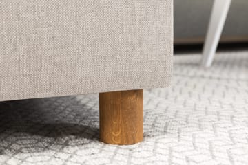 Crazy 4-seters Høyrevendt L-formet Sjeselongsofa i Stoff - Beige - Møbler - Sofaer - Sofaer med sjeselong - 3 seters sofa med divan