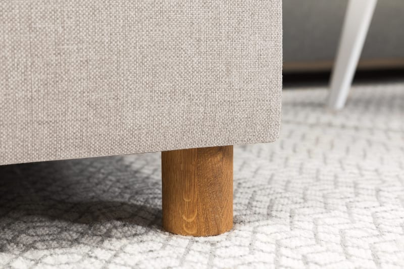 Crazy 4-seters Høyrevendt L-formet Sjeselongsofa i Stoff - Beige - Møbler - Sofaer - Sofaer med sjeselong - 3 seters sofa med divan