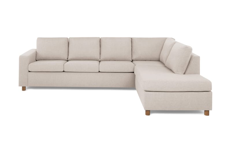 Crazy 4-seters Høyrevendt L-formet Sjeselongsofa i Stoff, Beige