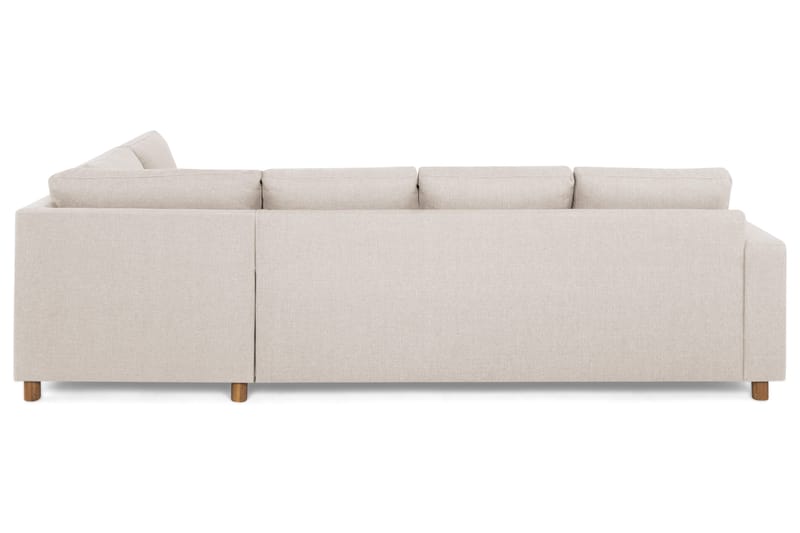 Crazy 4-seters Høyrevendt L-formet Sjeselongsofa i Stoff - Beige - Møbler - Sofaer - Sofaer med sjeselong - 3 seters sofa med divan