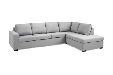 Crazy 4-seters Høyrevendt L-formet Sjeselongsofa i Stoff - Grå - Møbler - Sofaer - Sofaer med sjeselong - 3 seters sofa med divan