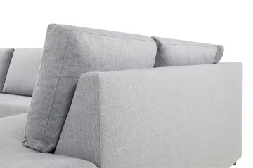 Crazy 4-seters Høyrevendt L-formet Sjeselongsofa i Stoff - Grå - Møbler - Sofaer - Sofaer med sjeselong - 3 seters sofa med divan