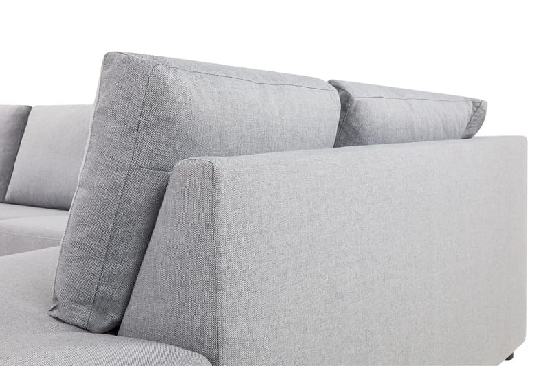 Crazy 4-seters Høyrevendt L-formet Sjeselongsofa i Stoff - Grå - Møbler - Sofaer - Sofaer med sjeselong - 3 seters sofa med divan