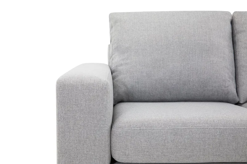 Crazy 4-seters Høyrevendt L-formet Sjeselongsofa i Stoff - Grå - Møbler - Sofaer - Sofaer med sjeselong - 3 seters sofa med divan