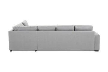 Crazy 4-seters Høyrevendt L-formet Sjeselongsofa i Stoff - Grå - Møbler - Sofaer - Sofaer med sjeselong - 3 seters sofa med divan