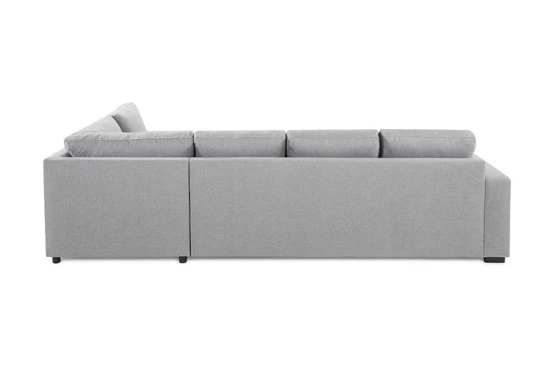 Crazy 4-seters Høyrevendt L-formet Sjeselongsofa i Stoff - Grå - Møbler - Sofaer - Sofaer med sjeselong - 3 seters sofa med divan