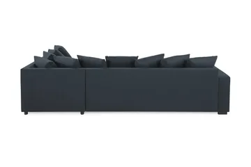 Crazy 4-seters Høyrevendt L-formet Sjeselongsofa i Stoff inkl. Pynteputer - Blå - Møbler - Sofaer - Sofaer med sjeselong - 4 seters sofa med divan