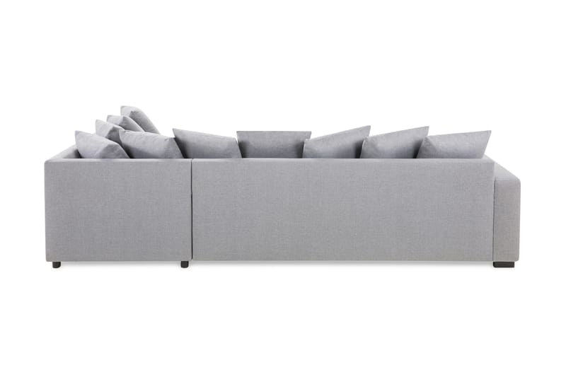 Crazy 4-seters Høyrevendt L-formet Sjeselongsofa i Stoff inkl. Pynteputer - Grå - Møbler - Sofaer - Sofaer med sjeselong - 4 seters sofa med divan