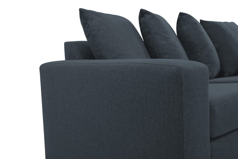 Crazy 4-seters Høyrevendt L-formet Sjeselongsofa i Stoff inkl. Pynteputer - Blå - Møbler - Sofaer - Sofaer med sjeselong - 4 seters sofa med divan
