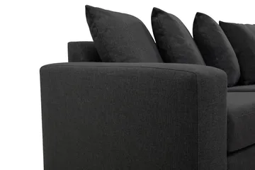 Crazy 4-seters Høyrevendt L-formet Sjeselongsofa i Stoff inkl. Pynteputer - Mørk grå - Møbler - Sofaer - Sofaer med sjeselong - 4 seters sofa med divan