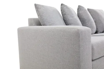 Crazy 4-seters Høyrevendt L-formet Sjeselongsofa i Stoff inkl. Pynteputer - Grå - Møbler - Sofaer - Sofaer med sjeselong - 4 seters sofa med divan