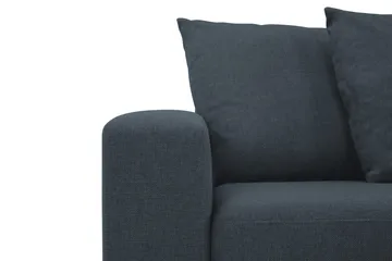 Crazy 4-seters Høyrevendt L-formet Sjeselongsofa i Stoff inkl. Pynteputer - Blå - Møbler - Sofaer - Sofaer med sjeselong - 4 seters sofa med divan