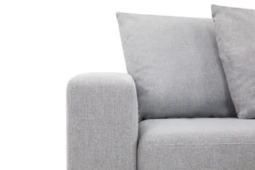 Crazy 4-seters Høyrevendt L-formet Sjeselongsofa i Stoff inkl. Pynteputer - Grå - Møbler - Sofaer - Sofaer med sjeselong - 4 seters sofa med divan
