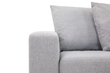 Crazy 4-seters Høyrevendt L-formet Sjeselongsofa i Stoff inkl. Pynteputer - Grå - Møbler - Sofaer - Sofaer med sjeselong - 4 seters sofa med divan