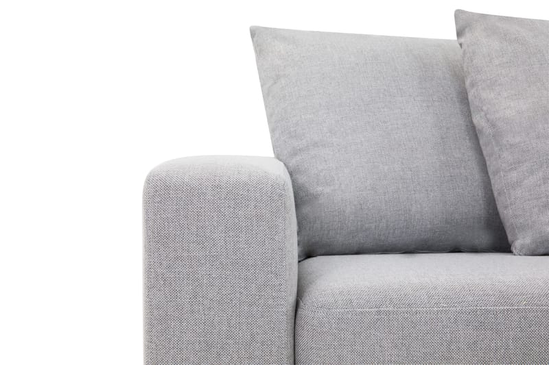 Crazy 4-seters Høyrevendt L-formet Sjeselongsofa i Stoff inkl. Pynteputer - Grå - Møbler - Sofaer - Sofaer med sjeselong - 4 seters sofa med divan