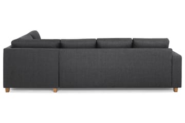 Crazy 4-seters Høyrevendt L-formet Sjeselongsofa i Stoff - Mørkegrå - Møbler - Sofaer - Sofaer med sjeselong - 3 seters sofa med divan