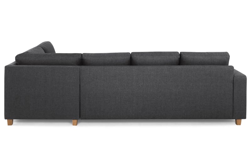 Crazy 4-seters Høyrevendt L-formet Sjeselongsofa i Stoff - Mørkegrå - Møbler - Sofaer - Sofaer med sjeselong - 3 seters sofa med divan