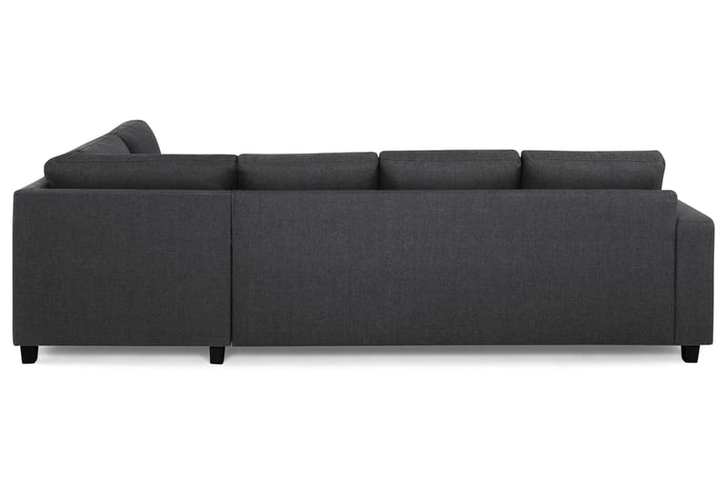 Crazy 4-seters Høyrevendt L-formet Sjeselongsofa i Stoff - Mørkegrå - Møbler - Sofaer - Sofaer med sjeselong - 3 seters sofa med divan