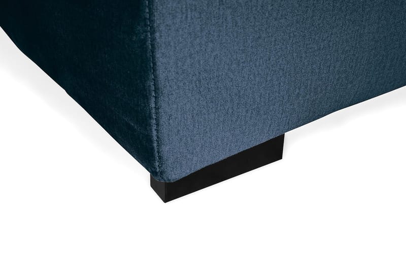 Crazy 4-seters Høyrevendt U-formet Large Sofa med Divan og Sjeselong i Fløyel - Blå - Møbler - Sofaer - Sofaer med sjeselong - 4 seters sofa med divan