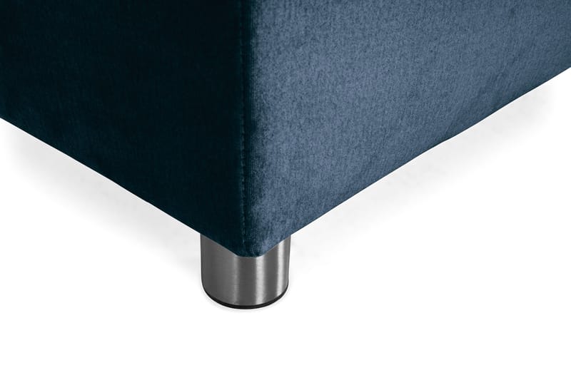 Crazy 4-seters Høyrevendt U-formet Large Sofa med Divan og Sjeselong i Fløyel - Blå - Møbler - Sofaer - Sofaer med sjeselong - 4 seters sofa med divan