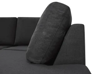 Crazy 4-seters Høyrevendt U-formet Large Sofa med Divan og Sjeselong i Stoff - Antrasitt - Møbler - Sofaer - Sofaer med sjeselong - 4 seters sofa med divan