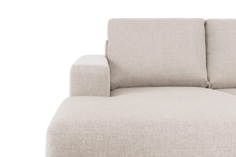 Crazy 4-seters Høyrevendt U-formet Large Sofa med Divan og Sjeselong i Stoff - Beige - Møbler - Sofaer - Sofaer med sjeselong - 4 seters sofa med divan