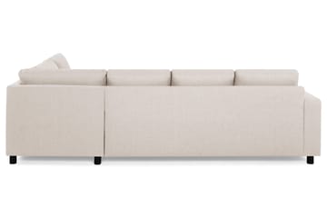 Crazy 4-seters Høyrevendt U-formet Large Sofa med Divan og Sjeselong i Stoff - Beige - Møbler - Sofaer - Sofaer med sjeselong - 4 seters sofa med divan