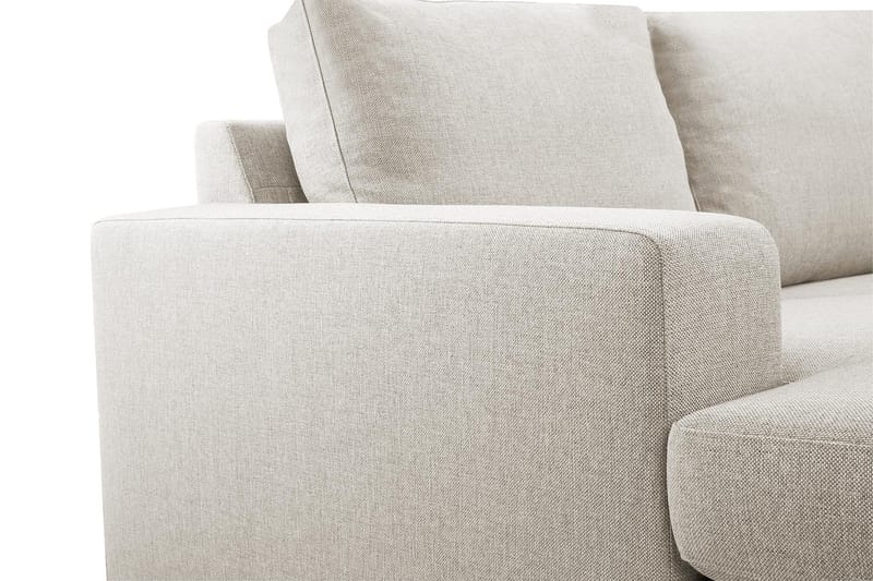 Crazy 4-seters Høyrevendt U-formet Large Sofa med Divan og Sjeselong i Stoff - Beige - Møbler - Sofaer - Sofaer med sjeselong - 4 seters sofa med divan