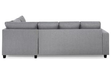 Crazy 4-seters Høyrevendt U-formet Large Sofa med Divan og Sjeselong i Stoff - Grå - Møbler - Sofaer - Sofaer med sjeselong - 4 seters sofa med divan