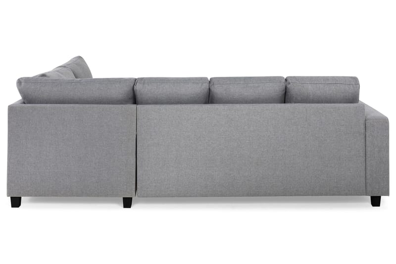 Crazy 4-seters Høyrevendt U-formet Large Sofa med Divan og Sjeselong i Stoff - Grå - Møbler - Sofaer - Sofaer med sjeselong - 4 seters sofa med divan