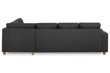 Crazy 4-seters Høyrevendt U-formet Large Sofa med Divan og Sjeselong i Stoff - Mørkegrå - Møbler - Sofaer - Sofaer med sjeselong - 4 seters sofa med divan