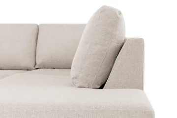 Crazy 4-seters Høyrevendt U-formet Small Sofa med Divan og Sjeselong i Stoff - Beige - Møbler - Sofaer - Sofaer med sjeselong - 4 seters sofa med divan