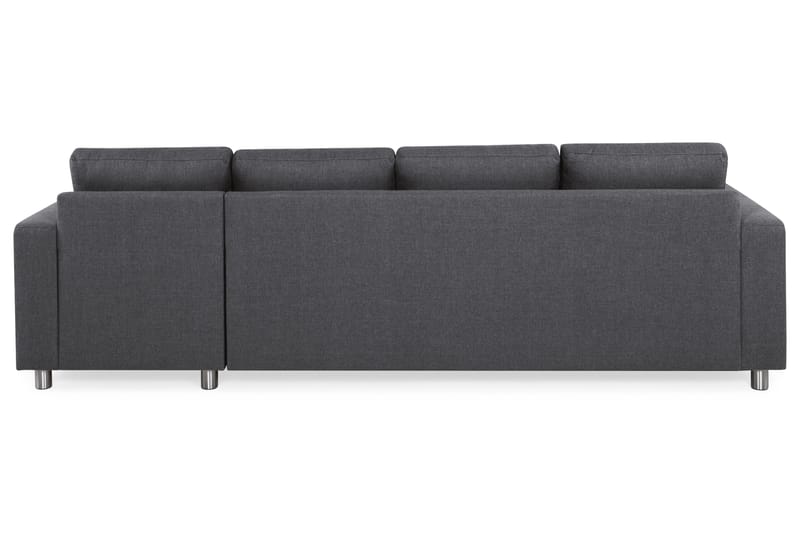 Crazy 4-seters Vendbar L-formet Sjeselongsofa i Stoff - Mørk grå - Møbler - Sofaer - Sofaer med sjeselong - 4 seters sofa med divan