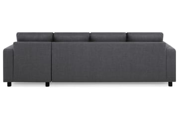 Crazy 4-seters Vendbar L-formet Sjeselongsofa i Stoff - Mørk grå - Møbler - Sofaer - Sofaer med sjeselong - 4 seters sofa med divan