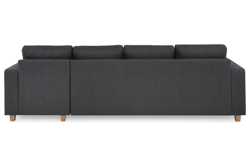 Crazy 4-seters Vendbar L-formet Sjeselongsofa i Stoff - Mørk grå - Møbler - Sofaer - Sofaer med sjeselong - 4 seters sofa med divan